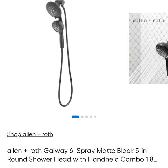 Allen + Roth Black Shower Head Combo - Picture 3 of 3